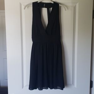 Black halter dress